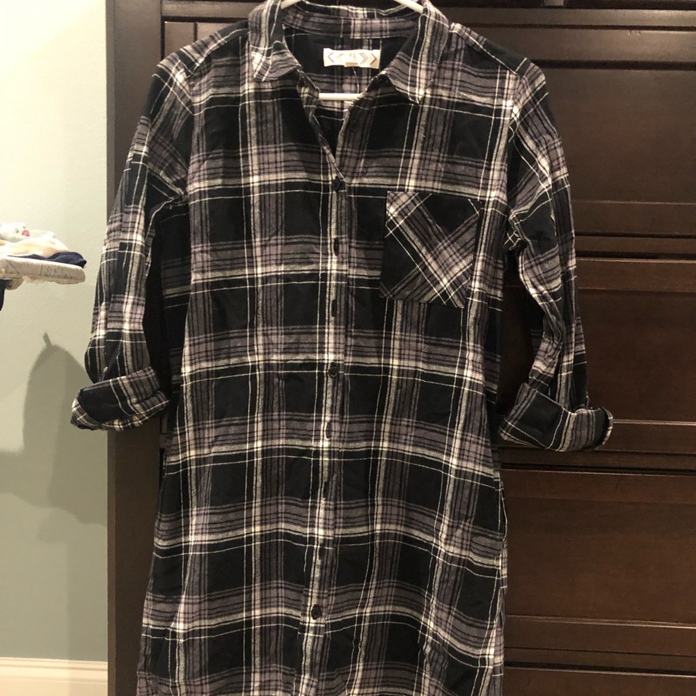 Plaid tunic dress
